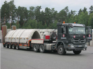 Abholung der Rohrhauben für die Baustelle